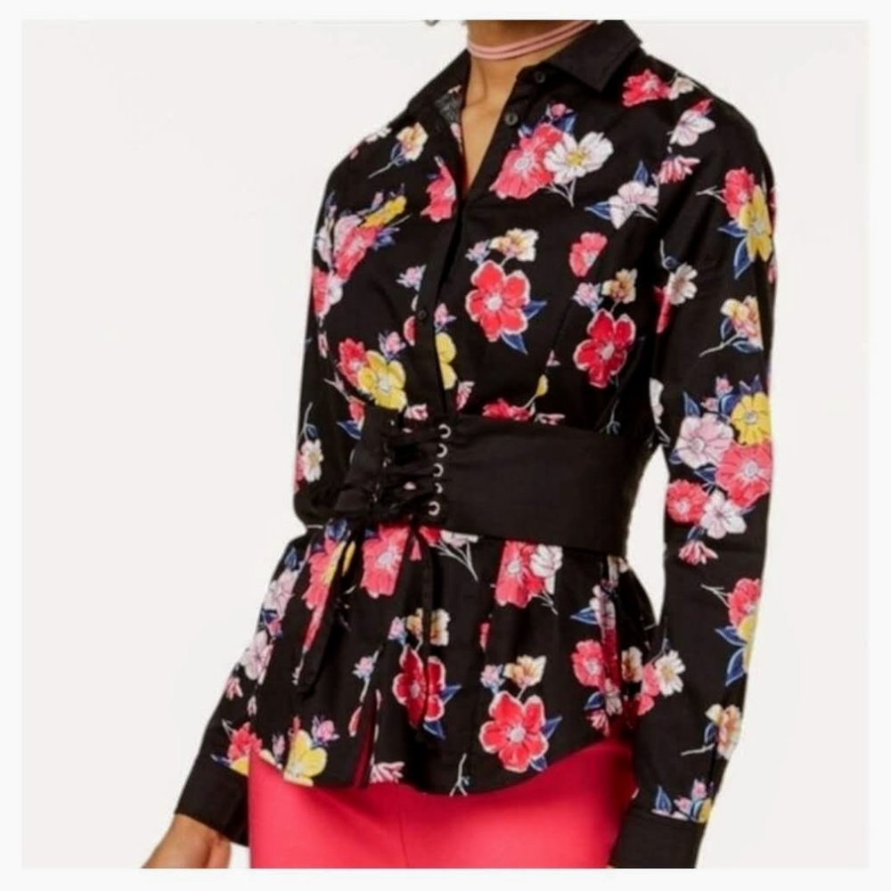 XOXO Juniors Printed Corset Blouse Dolce Vita